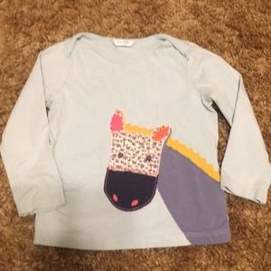 Baby Boden Horse appliqué Tee